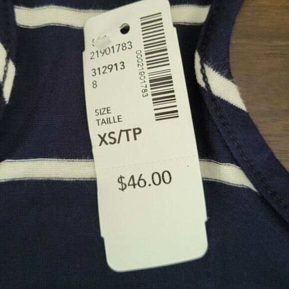 New Reitmans Maxi Dress Navy Blue White Striped Brand New NWT Womens Size XS - Picture 6 of 8